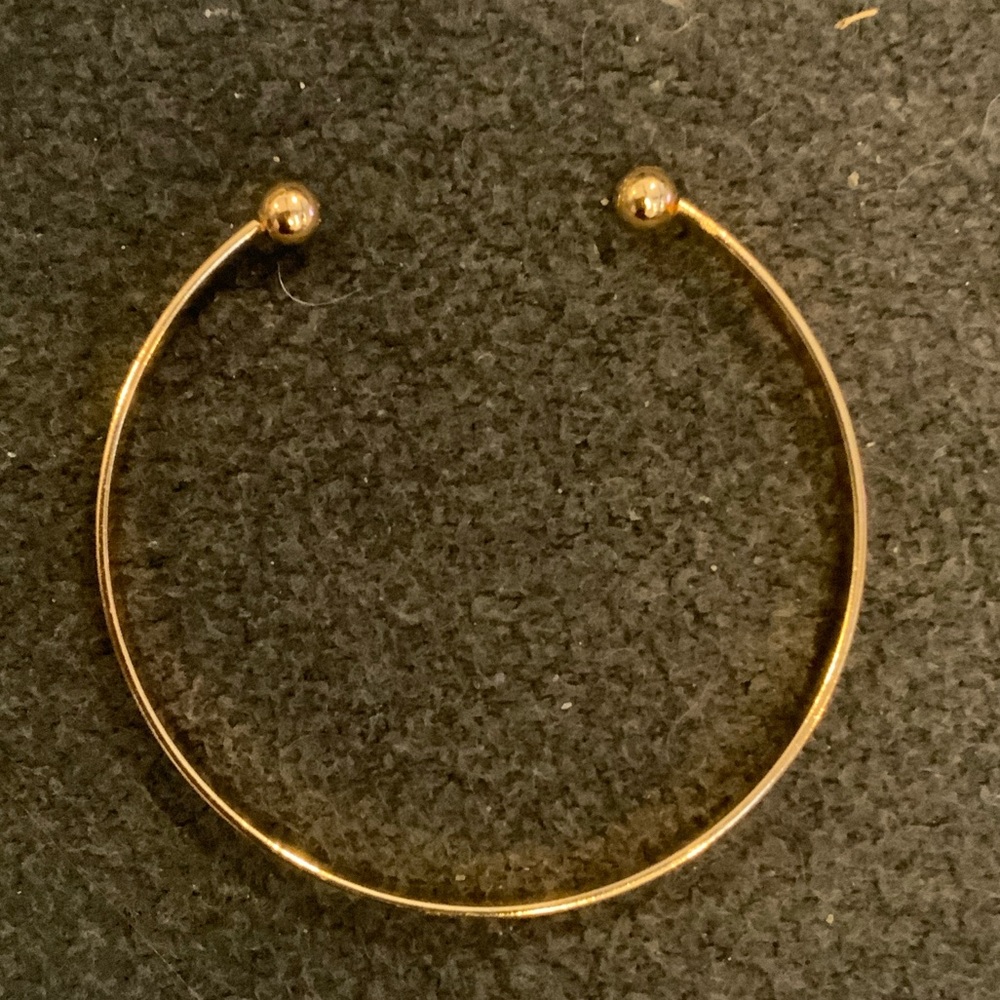 Gold Colored Open Cuff Bracelet